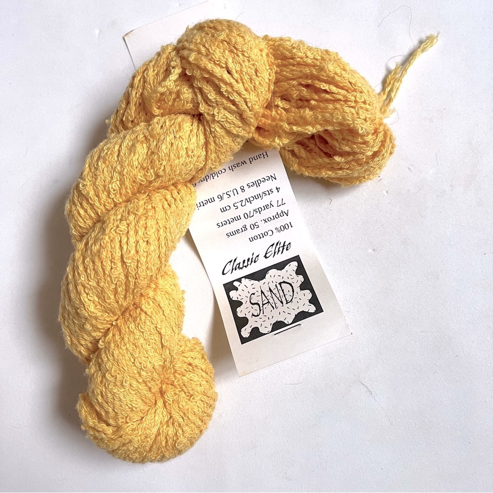 Classic Elite Brand ‘Sand’ style Cotton Yarn- 1 Skein. Yum! NWT!